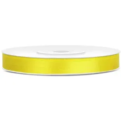 30x Satinband, gelb, 6mm/25m