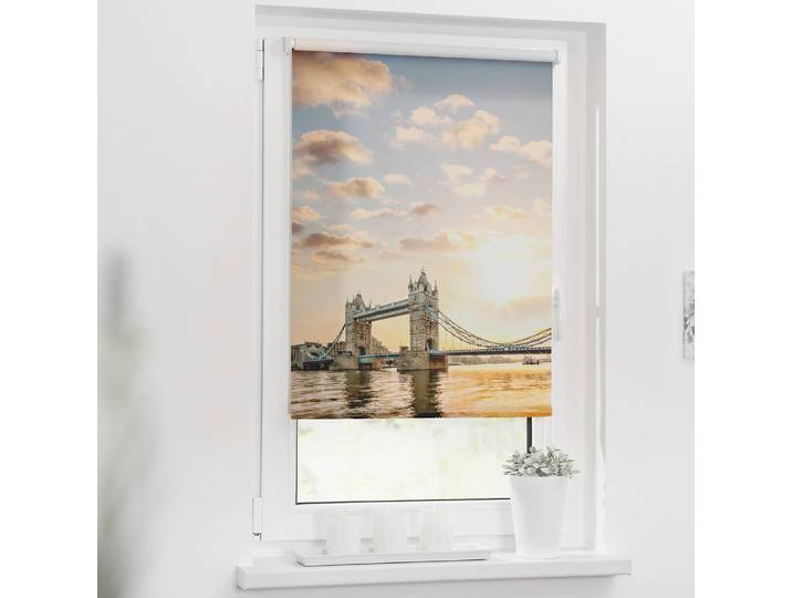 Klemmfix Rollo Towerbridge 70 x 150cm Rot
