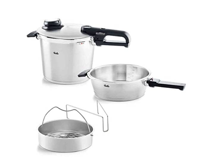 Fissler Vitavit Premium snelkookpan en snelkookpan, set van 2,6 liter en 6,3 liter