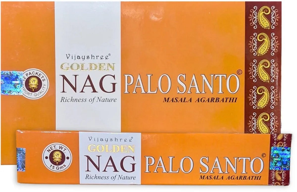 Golden Nag Palo Santo wierook 15 gram - doos van 12 stuks
