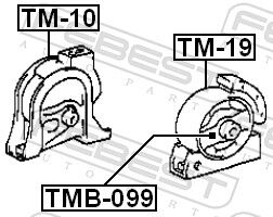 Febest Lagerung, Motor Tm10 Vorne Für Toyota