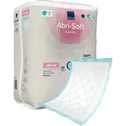 Bettunterlagen Abena Abri-Soft Superdry Blau 40 x 60 cm Pack mit 60 Stück Superdry, geeignet bei Inkontinenz