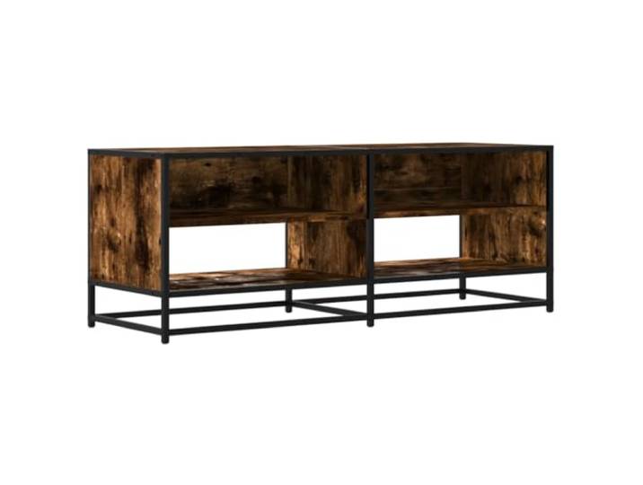 KUPTYERFG TV-Schrank Räuchereiche 120,5x40x46 cm Holzwerkstoff Metall Stilvolles Lowboard mit Stauraum für Wohnzimmer und Schlafzimmer. Stabile Konstruktion mit robuster Oberplatte.