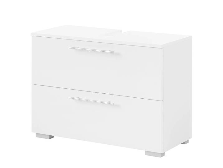 Meuble sous lavabo Carlos 80cm Blanc/Blanc