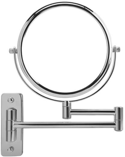 Showerdrape Lindos 3x Magnifying Chrome Extendable Wall Mounted Shaving Mirror