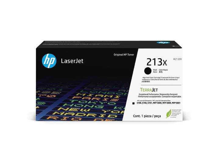 HP 213X Toner LaserJet authentique Grande capacité Noir, 9000 pages, Noir, 1 pièce(s) W2130X