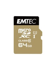 EMTEC microSD Class10 Gold+ 64 GB Speicherkarte microSDXC 64 GB Class10 Gold+ (ECMSDM64GXC10GP)
