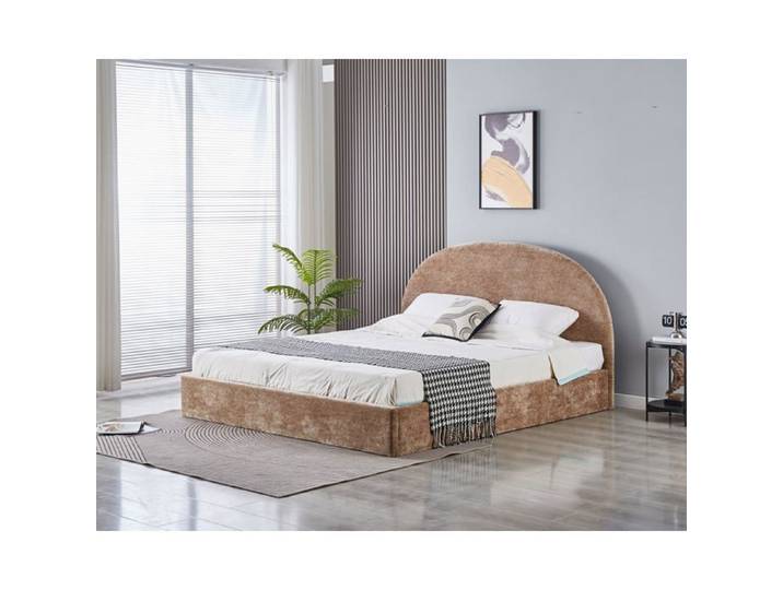 Lit Double Coffre Polaire Moka 180x200 cm
