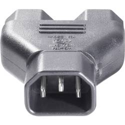 BKL Electronic 073331 Kaltgeräte-Adapter Kaltgeräte-Stecker C14 - Kaltgeräte-Buchse C13, Kaltgeräte-Buchse C13 Schwarz 1 St.