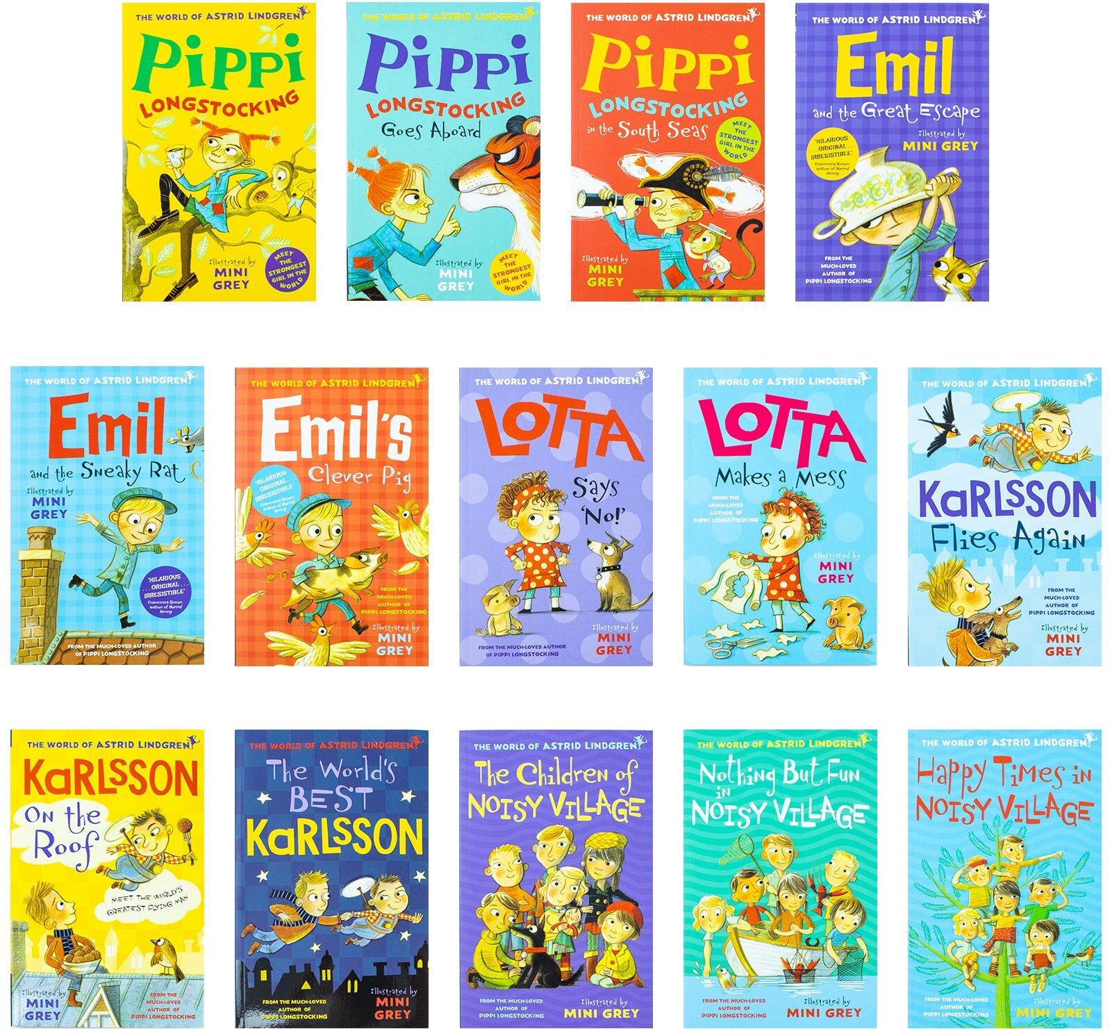 OXFORD UNIVERSITY PRESS Astrid Lindgren 14 Books Collection Set – Pippi Longstocking & Classic Children’s Stories Collection