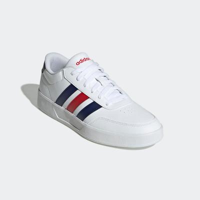 Sneaker ADIDAS SPORTSWEAR "BREAKNET 3.0", Herren, Gr. 40, bunt (cloud weiß, dunkelblau, better scarlet), Synthetik, Schuhe Sneaker
