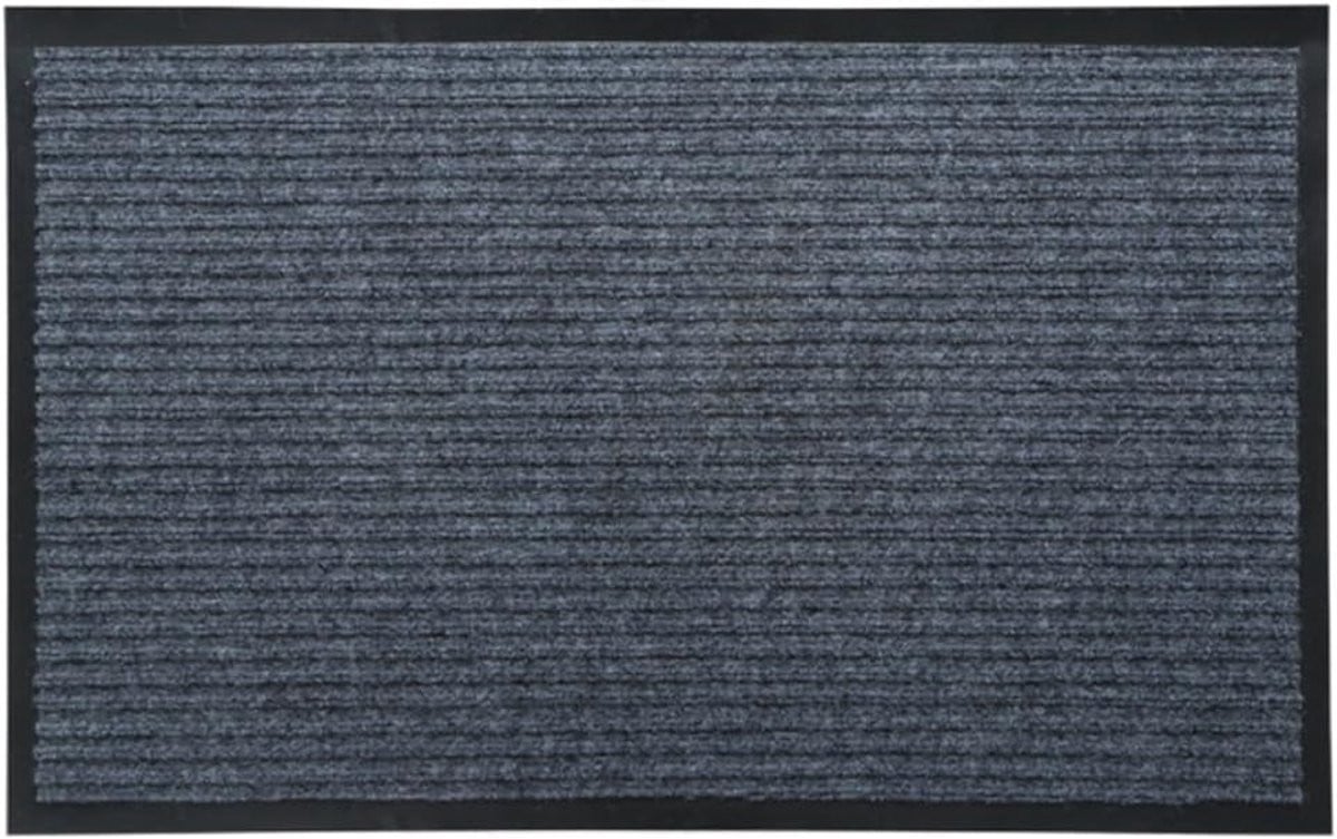 Antislip-entreemat met dubbele streep en hoog absorberend vermogen, donkergrijs