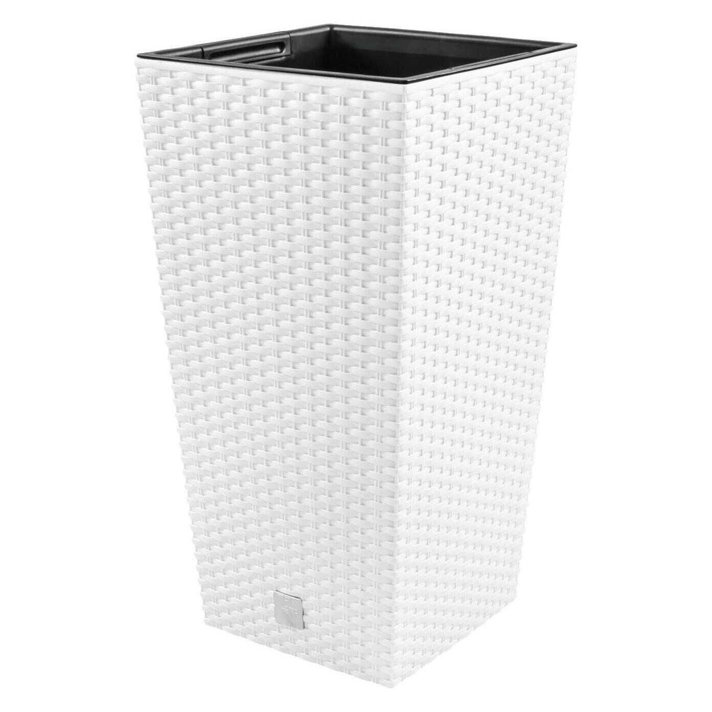 Prosperplast Topf mit Einsatz Rato Square DRTS265 weiss (26.50 x 26.50 x 50 cm) (CEN-66356)