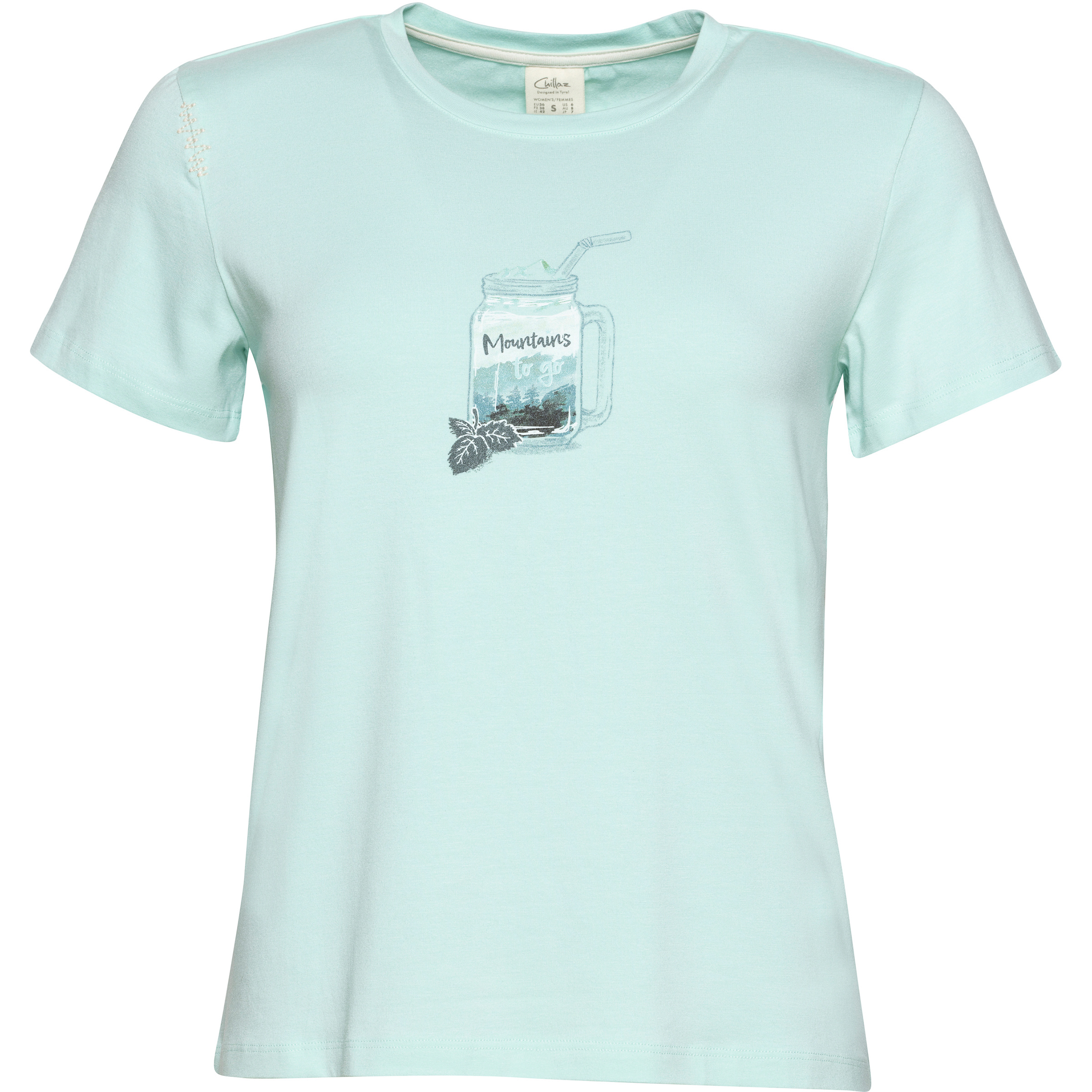 Chillaz Iseo Mountains To Go Damen T-Shirts tuerkis Größe XS Bouldern | Lifestyle | Sportklettern Hautfreundlich