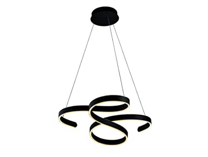 Trio Leuchten Francis 371310142 Suspension LED en métal avec variateur d'intensité 52 W Noir mat