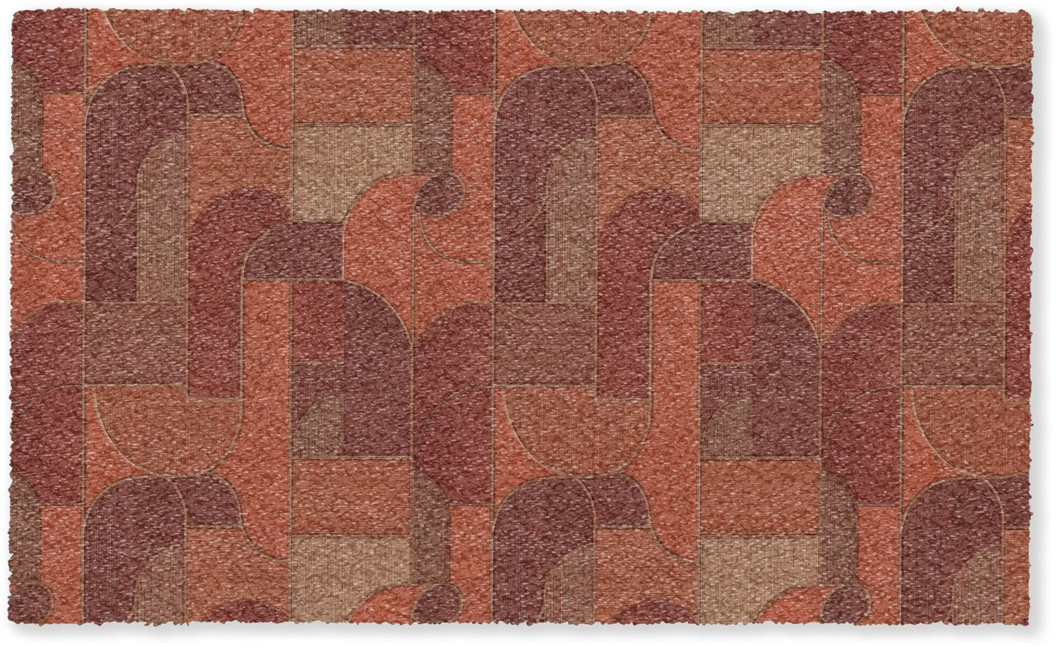 MuchoWow Deurmat Geometrisch Abstract Bruin B/D: 150 x 90 cm