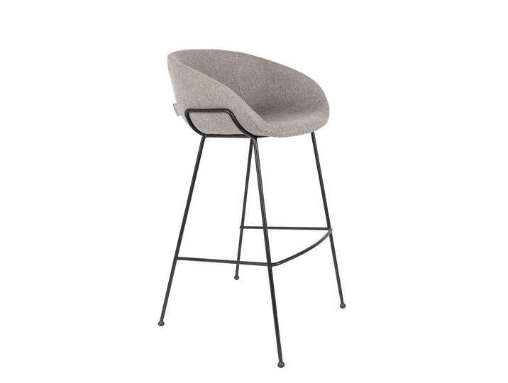 2er Set Zuiver Feston Barstuhl Stahl 76 cm