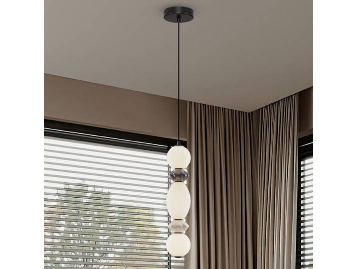 Suspension Pallina type A 263cm Noir 3 Céramique LED non-remplaçables Module LED