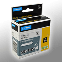 Dymo Label Band IND 18489 (S0718120) schwarz auf weiß 19mm x 3,5m Nylon flexibel