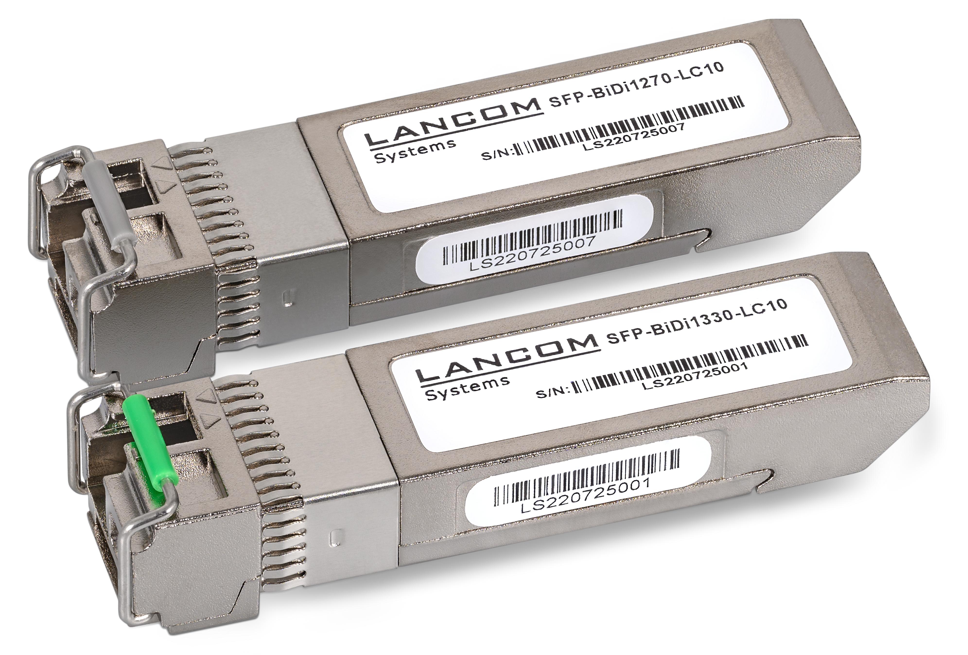 LANCOM SFP-BiDi1310-LC10, Faseroptik, 10000 Mbit/s, SFP+, LC (UPC), 9/125 µm, 20000 m