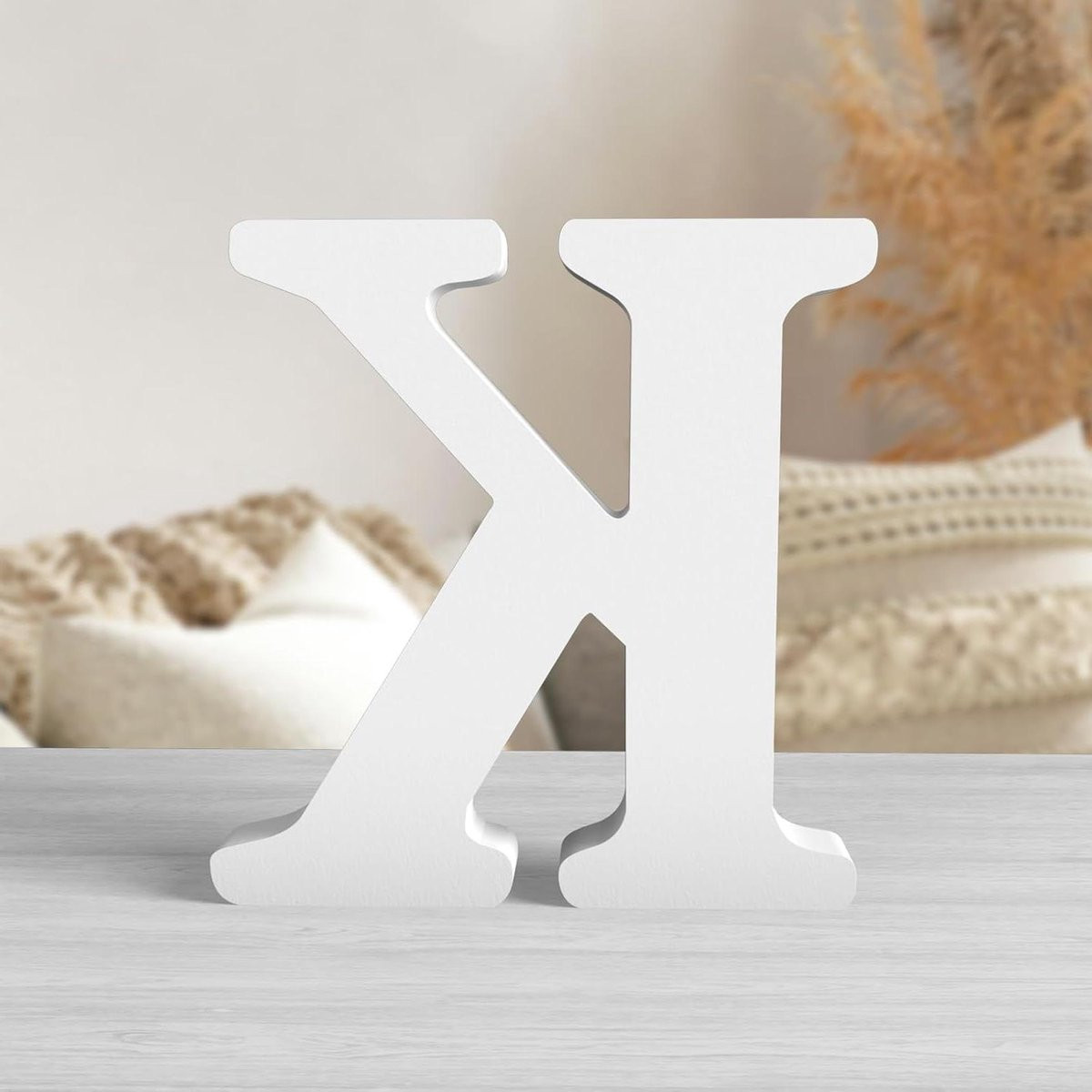 Houten Letter Decoratie Blokletters Wanddecoratie Wit - 152 cm