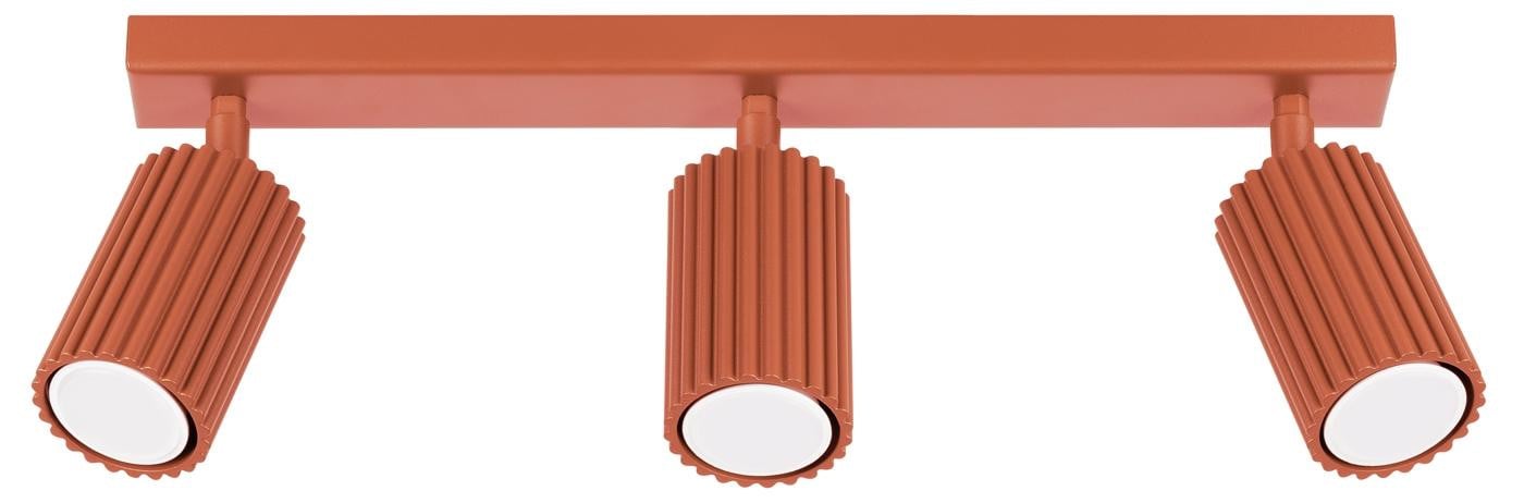 Sollux Plafondlamp KARBON 3L, ochre-rood