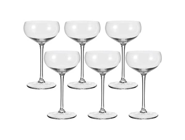 Leonardo Cheers 061644 Lot de 6 coupes à champagne Passent au lave-vaisselle Coupe à champagne avec pied tiré 315 ml