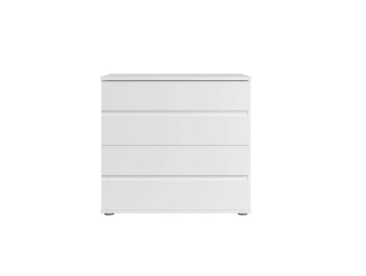 KOMMODE SILVA 91,2/84,2/42cm mit 4 Schubladen Türen Weiß