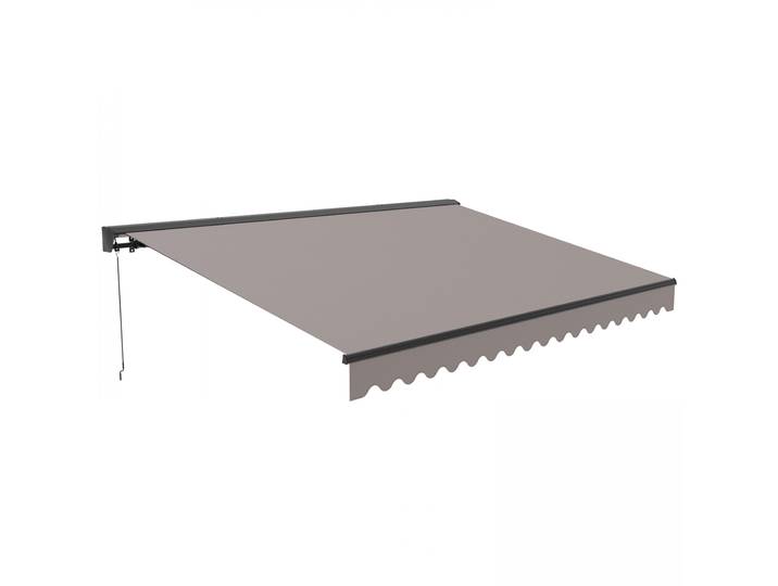 Oviala - Store banne manuel avec coffre semi-intégral 2,50x2 m