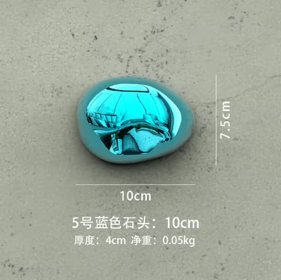 Inspire Picks Abstract Stone Wall Pendant Modern Wall Hanging Decor For Living Room & Dining Spaces blue10.5