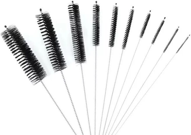 INF Bürsten für Strohhalme und kleine Räume - 10er-Pack Schwarz