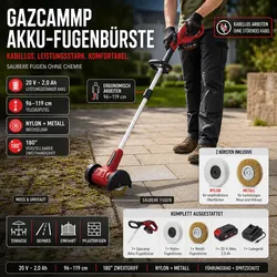 Gazcamp Akku-Fugenbürste – Leistungsstark, flexibel & komfortabel inklusive Akku