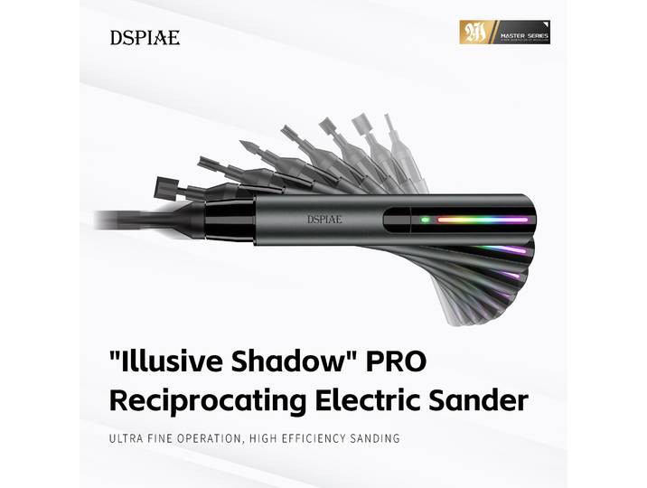 Sableuse électrique alternative DSPIAE ES-A PRO « Illusive Shadow » PRO pour le modelisme Gundam, la construction militaire, le bricolage, outil de meulage