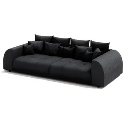 BIGSOFA Levana 5 Sitzer Schwarz Cord-Stoff