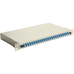 Equip 24-Port Glasfaser-Spleißbox, LC-Duplex, OS2, 1 HE, ausgestattet, Grau