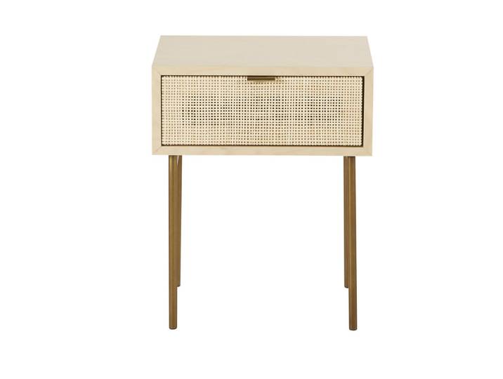 Nachttisch mit 1 Schublade aus Rattangeflecht