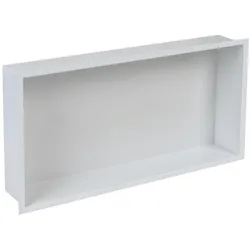 Plieger, Badaufbewahrung, Inbox Inbouwnis - Met Flens - RVS - 60x30x7.5cm - Wit