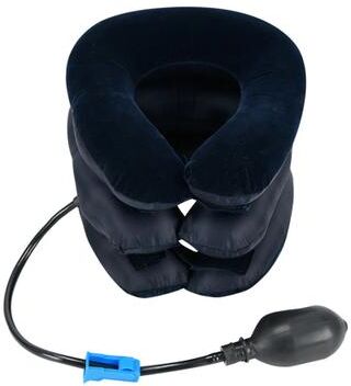 Uplifted Trends Inflatable Neck Stretcher Support For Cervical Traction Stress Relief & Relaxation For Men And Women blue