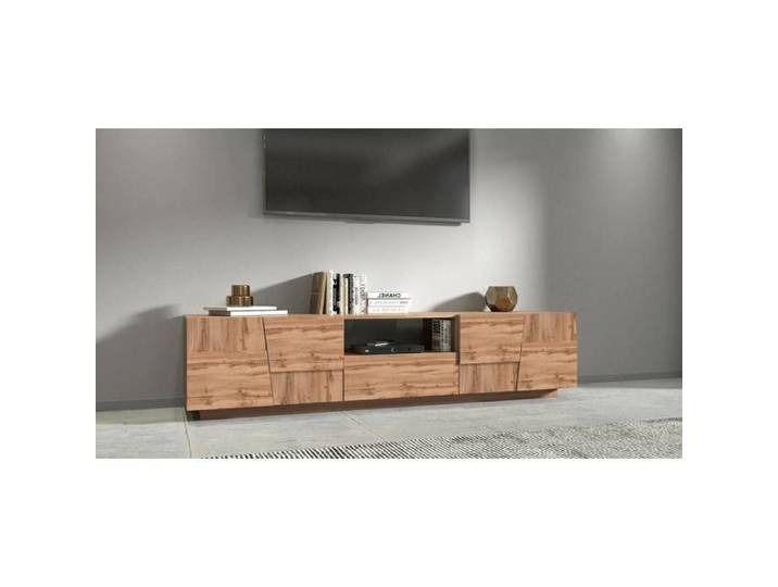 Meuble TV Dcortinovi - Dmora - Mélamine - Chêne 220x51h46 cm
