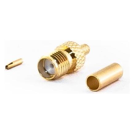 Varia SMA-Buchse für RG316 Kabel, Crimp Version (SMA-02-77-L-TGG)