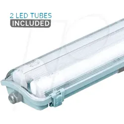 VT-6400 - Wannenleuchte, 44 W, 4000 lm, 6400 K, Stab, weiß, IP65, 1500 cm
