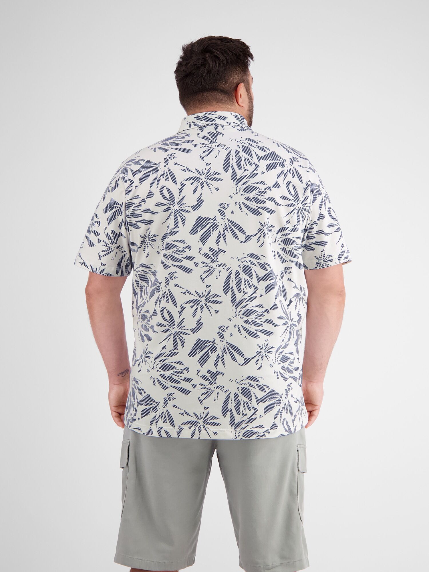 Poloshirt LERROS "Poloshirt mit Stretchanteil in Übergrössen", Herren, Gr. 3XL, weiss (broken weiß), 95% Baumwolle, 5% Elasthan, Rundhals, Shirts Poloshirt broken weiß 3XL