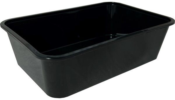 No-Name Plastbakke, 650 Ml, Sort, Pp, 50 Stk.