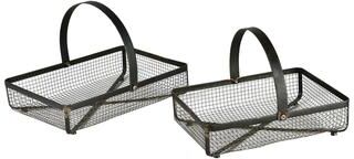 ELK Lifestyle Elk Home Howell Rustic Metal 15.75 Inch Wide Basket