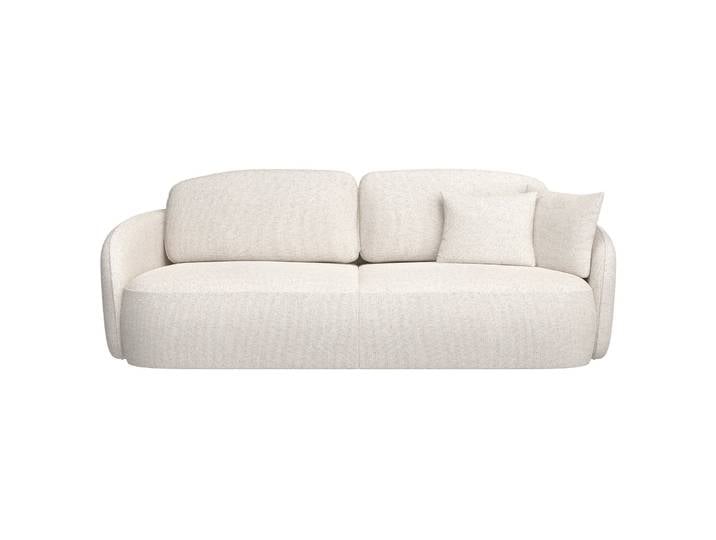 Dreisitziges ausklappbares Sofa Savoy mit Stauraum, cremefarbener