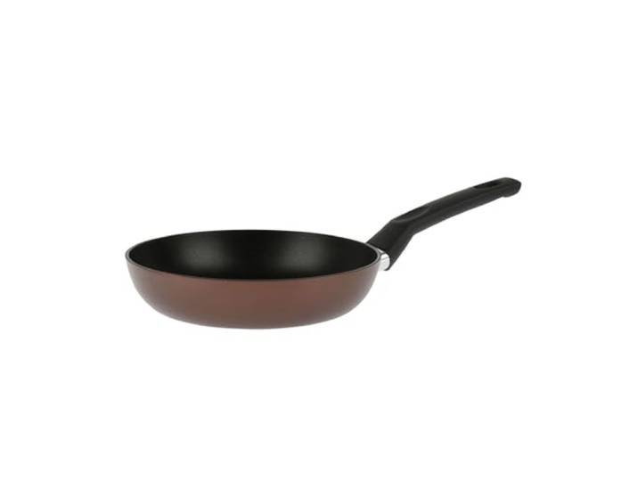 Sitram 713653 Poêle Aluminium Pressé EBENE Marron Ø 20 cm H 4\,5 cm - Revêtement anti-adhésif Whitford Xylan sans PFOA\, Manche thermorésistant soft touch - Tous feux dont induction