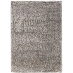 benuta Pop Hochflor Shaggyteppich Ricky Grau 160x230 cm - Hochflor Teppich für Wohnzimmer