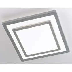 Deckenleuchte CLIPPER III (LBH 41x41x9 cm) - grau - LBH 41x41x9 cm
