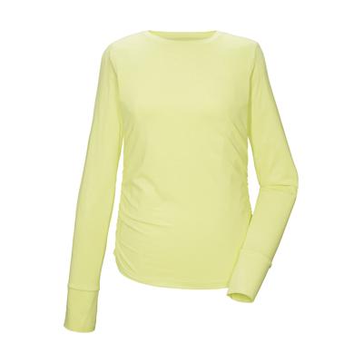 Langarmshirt KILLTEC "KOS 173 WMN LS SHRT", Damen, Gr. 46, limette, Obermaterial: 88% Polyester, 12% Elasthan, Shirts Langarmshirt, Atmungsaktiv, schnelltrocknend, dehnbar, Daumenlöcher, Raffung