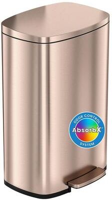 iTouchless 13.2 Gal SoftStep Rose Gold Stainless Steel Trash Can